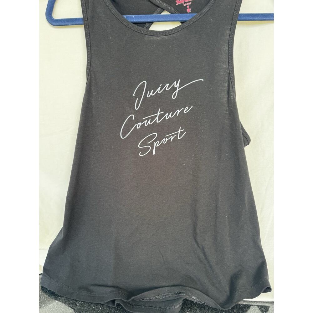 Juicy couture sport Black womens‎ racerback tank Sz Sm Y2K pickleball tennis run